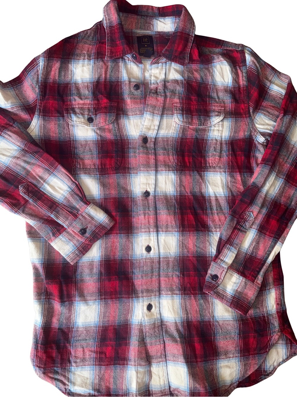 Gap x Pendleton Red Plaid Button-Down Collared Shirtt Size 14/16Y